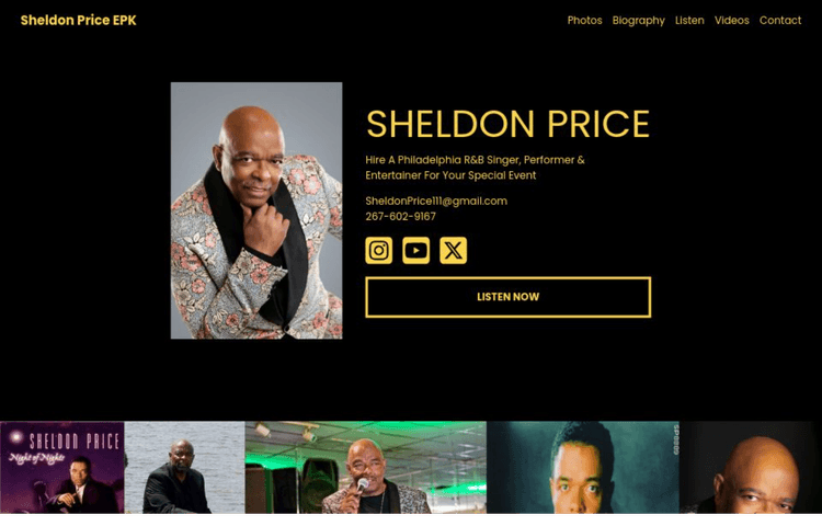 Artist EPK React Template